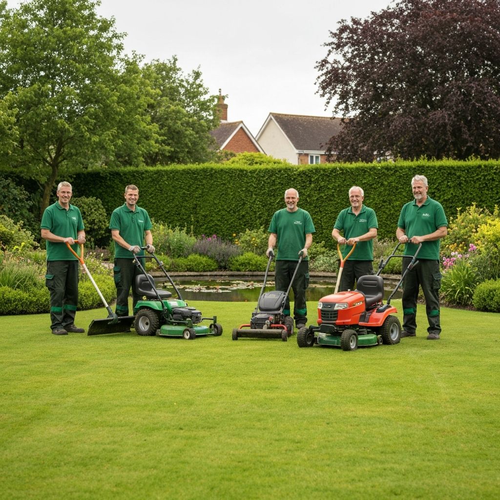 Nasz zespół profesjonalistów podczas prac ogrodniczych